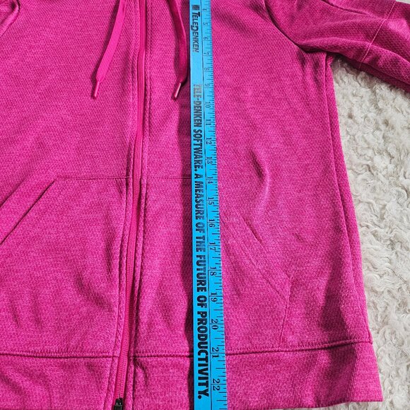 Adidas Women's Pink Long Sleeve Gym Training Run Full Zip Hoodie Jacket Size S - Picture 4 of 11